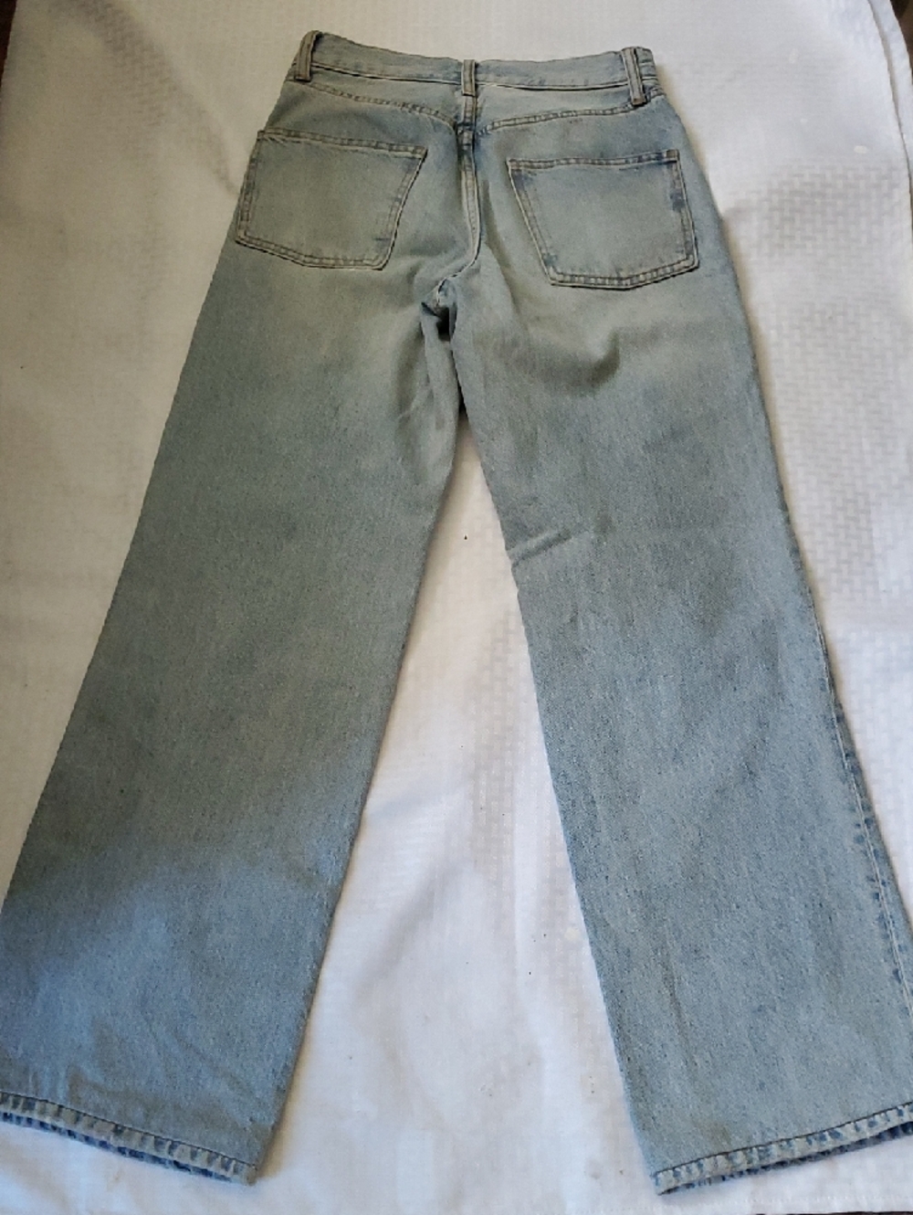 Zara Light Blue Wide Leg Flare Jeans - Picture 12 of 14